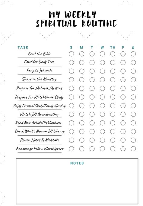 Jw Bible Reading Schedule, Jw Family Worship Ideas For Couples, Jw Study Schedule, Jw Study Notes, Spiritual Goals Jw, Jw Journal Ideas, Personal Study Schedule Jw, Jw Schedule, Personal Study Ideas Jw