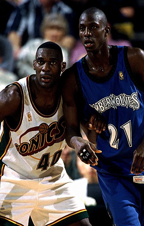 the grand archives Shawn Kemp, Basketball Players Nba, Kevin Garnett, Basketball Photography, Basketball Star, Nba Legends, Nba Stars, Basketball Legends, Nba Season