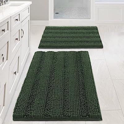 Green Bathroom Rugs, Striped Floor, Grey Bathroom Rugs, Indoor Mats, Pattern Rugs, Chenille Rug, Bathroom Rug Sets, Bath Rugs Sets, Bathroom Rug