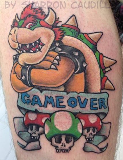 Bowser tattoo by sharron Bowser Tattoo, Nintendo Land, Video Game Tattoos, Mario Tattoo, Airbrush Shirts, Nerdy Tattoos, Batman Tattoo, Geek Tattoo, Gaming Tattoo