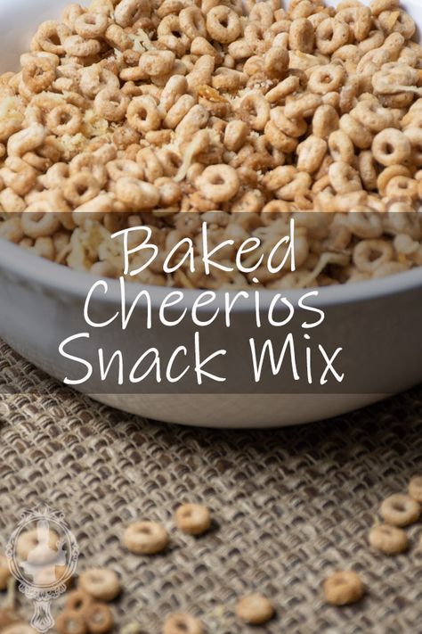 Cheerios Mix Recipe, Savory Cheerios Recipes, Cheerio Mix Recipes, Seasoned Cheerios, Baked Cheerios Recipes, Cheerio Chex Mix Recipes, Cheerios Trail Mix Recipe, Snacks Using Cheerios, Cheerios Snack Mix Recipes Healthy