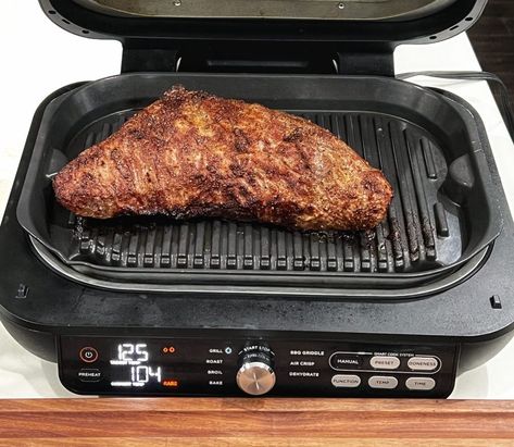 Tri Tip on the Ninja Foodi Grill Tri Tip Ninja Foodi Grill, Grill Tri Tip, Tri Tip Grill, Wood Fire Grill Recipes, Tri Tip Roast, Food Ninja, Ninja Foodi Grill, Smoked Tri Tip, Cooking Tri Tip