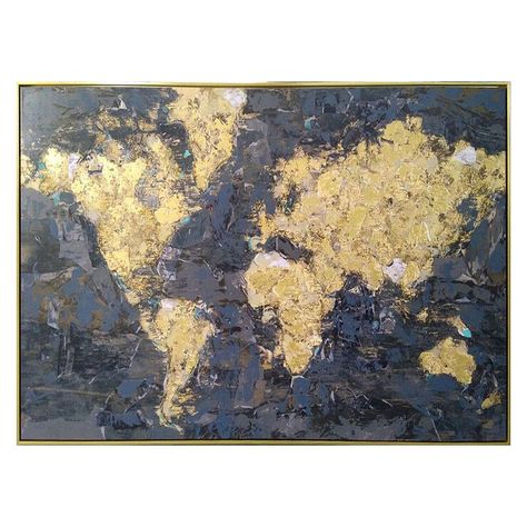 Foiled World Map Framed Wall Art World Map Framed Wall Art, Large Framed Art, Map Canvas Art, Art At Home, World Map Canvas, Decorative Spheres, Framed Maps, Large Canvas Art, Map Canvas