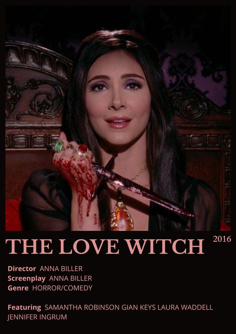 The Love Witch movie poster Season Of The Witch Movie, The Love Witch Movie Poster, The Love Witch Poster, Love Witch Poster, Witch Movie Poster, The Love Witch Movie, Movies Minimalist, Movie Watchlist, The Witch Movie