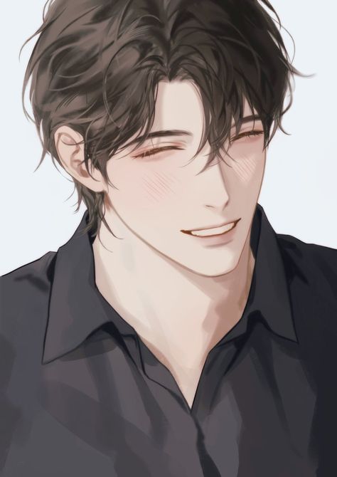 Older Man With Brown Hair, Brown Haired Guy Art, Male Oc Brown Hair, Brown Haired Male Character Art, Handsome Guy Drawing, Brown Aesthetic Drawing, Ocs Male, Brown Hair Male, Pelo Cafe