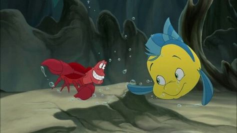 Sebastian and flounder buddies Flounder Little Mermaid, Disney Flounder, Sebastian And Flounder, Flounder And Sebastian, Duo Costumes, Mermaid Coloring Pages, Mermaid Coloring, All Movies, Disney Love