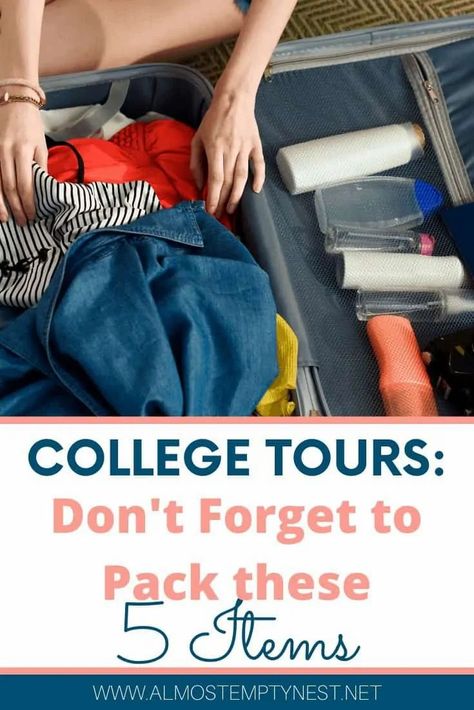 What To Bring On A College Tour College Tour Outfit, College Visits, College Goals, College Packing Lists, College Preparation, College Tour, College Visit, College Discounts, College Packing