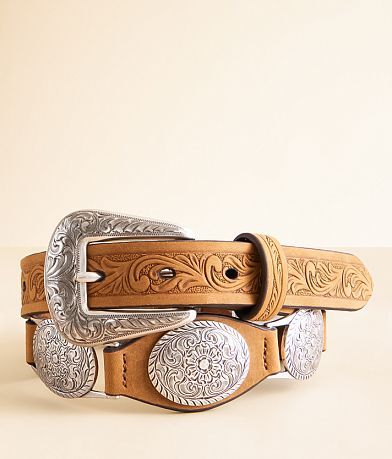 BKE Western Embossed Belt - Women's Belts in Tan | Buckle Western Leather Belts, Conch Belt, Nocona Belt, Women's Belts, Concho Belt, Belt Brown, Belt For Women, Western Leather, Leather Pieces