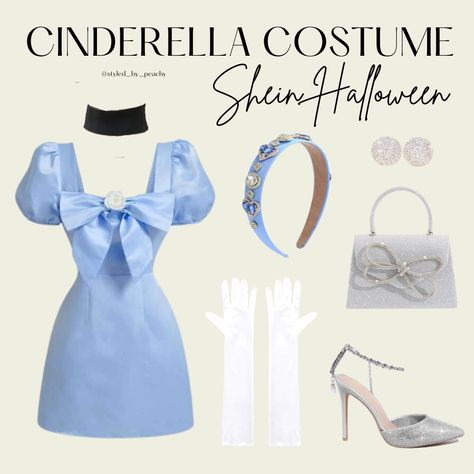 Cinderella Halloween Costume Disney Princess Inspiration DIY Cinderella Modern Outfit, Cinderella Diy Costume, Cinderella Aesthetic Outfit, Diy Cinderella Costume Women, Cinderella Costume Ideas, Cinderella Costume Diy, Cinderella Outfit Ideas, Disney Princesses Costumes, Disney Princess Costumes For Women