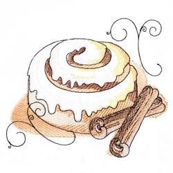 Water Paint Drawings, Baking Tattoo, Water Paint, Paint Drawing, Cinnamon Bun, Paint Cards, Designs Patterns, Cinnamon Buns, Embroidery Software