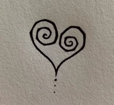 Swirl Tattoo, Cacao Chocolate, Stick N Poke, Stick N Poke Tattoo, Poke Tattoo, Stick And Poke, Heart Tattoo, Tattoos And Piercings, I Tattoo