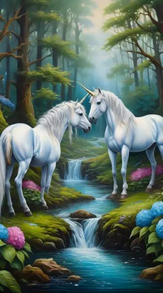 Two Unicorns, Painting Hobby, Pegasus Unicorn, Unicorn Pictures, Unicorn Wallpaper, Unicorn Lover, Art Pictures, Flower Art, Beautiful Art