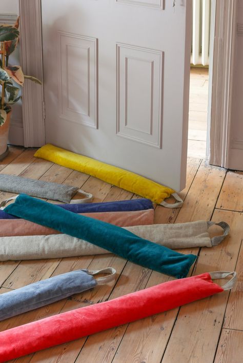 velvet draught excluder Diy Draft Excluder, Diy Door Draft Stopper Easy, Crochet Door Draft Stopper Free Pattern, Draught Excluder Ideas, Door Draft Stopper Diy, Diy Door Draft Stopper, Diy Draft Stopper, Draught Excluder Diy, Draft Stopper Diy