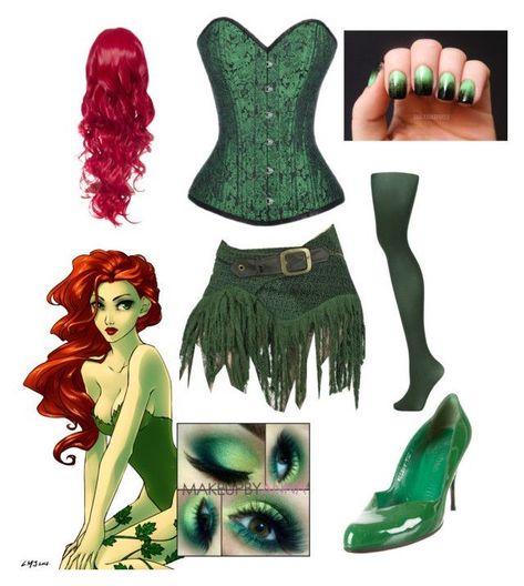 Poison Ivy Costume Diy, Red Head Halloween Costumes, Poison Ivy Halloween Costume, Superhero Outfits, Gotham Sirens, Ivy Cosplay, Ivy Costume, Poison Ivy Cosplay, Poison Ivy Costumes