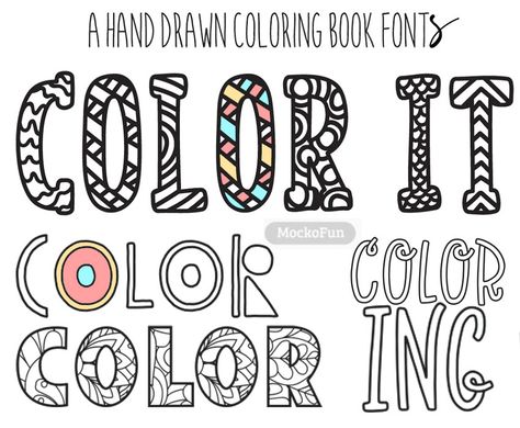 🐌 Fonts for Coloring [FREE] - MockoFUN Printable Fonts Free Templates, Graffiti Lettering Coloring, Free Doodle Fonts, Outline Letters Fonts Free Printable, Outline Fonts Free, Typography Coloring Pages, Free Doodle Letter Fonts, Doodle Fonts Alphabet Hand Drawn, Canva Doodle Font