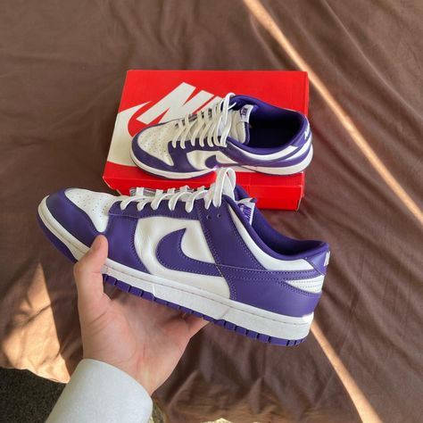 Nike Dunk Low Court Purple Excellent condition - no... - Depop Dunk Low Court Purple, Nike Purple, Nike Dunk Low, Dunk Low, Nike Dunk, Nike Dunks, Jordan, Conditioner, Nike