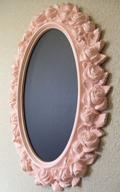 Pink Rose Frame Estilo Kitsch, Muebles Shabby Chic, Tall Wall Mirrors, Mirror Gallery, Mirror Gallery Wall, White Wall Mirrors, Pink Paradise, Mirror Wall Bedroom, Mirror Design Wall