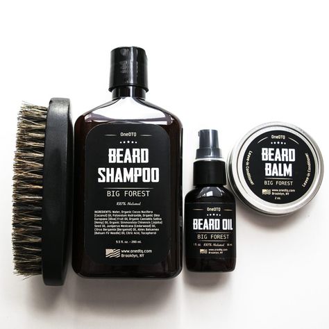 Big Forest Beard Care Kit: Shampoo, Oil, Balm, Brush – OneDTQ - Best Beard Care Beard Oil Packaging, Big Forest, Diy Beard, Best Beard Oil, Beard Tips, Beard Care Kit, Beard Shampoo, Beard Conditioner, Beard Kit