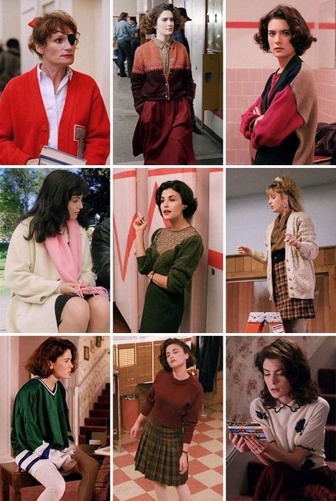 Twin Peaks Fashion                                                                                                                                                                                 More: 1990s Fashion Trends, Twin Peaks Fashion, Twin Peaks Inspired, 1990s Fashion, Lost Girl, Twin Peaks, Film Serie, Shadowhunters, Costume Design