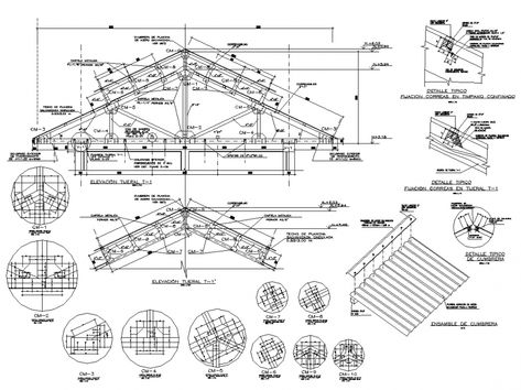 King-post roof truss detail elevation 2d view layout dwg file Truss Detail, Roof Truss Design, Detail Drawing, Steel Trusses, Roof Construction, Roof Trusses, Small House Design Plans, Door Design Modern, Construction Drawings