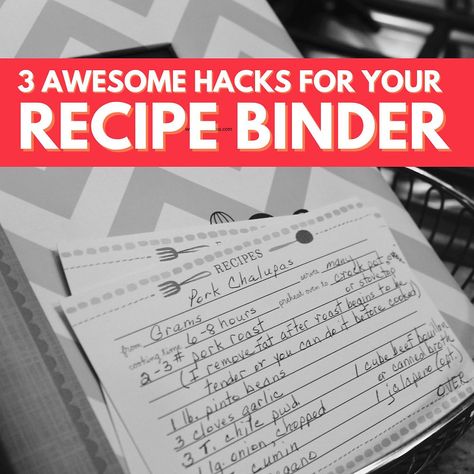 How to Organize Recipes in a Binder: 3 Awesome Hacks! Organize Recipes, Crockpot Roast, Ways To Organize, Recipe Binders, Binder Organization, Grocery Budgeting, Recipe Organization, Food Help, Food Categories