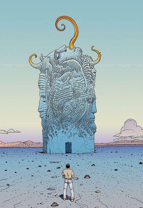 Moebius Comics, Mobius Art, Jean “moebius” Giraud, Moebius Art, Bd Art, Jean Giraud, Wow Art, Comic Book Artists, Environment Concept Art