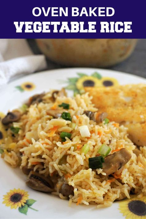 Baked Rice Meals, One Pan Baked Rice And Vegetables 12 Tomatoes, Oven Baked Vegetable Rice, Oven Baked Rice And Vegetables, One Pan Baked Rice And Vegetables, Veggie Rice Bake, Oven Baked Basmati Rice, Easy Oven Rice Recipes, Baked Rice Pilaf Oven