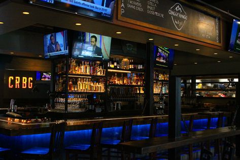 The Craggy Range | Sports Bar & Grill Sports Bar And Grill Restaurant Ideas, Modern Sports Bar Design, Bar Booth, Sport Bar Design, Grill Restaurant, Viewing Party, Vegas Golden Knights, Green Valley, Bar Grill