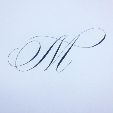 Calligraphy M, Calligraphy Flourishes, Calligraphy Copperplate, Letras Cool, Calligraphy Letters Alphabet, Flourish Calligraphy, M Tattoos, Enjoy The Weekend, Calligraphy Tutorial