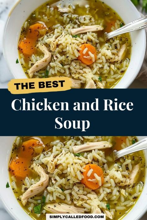 Rice Cooker Soup Recipes, Best Chicken And Rice Soup, The Best Chicken And Rice, Soup In A Crock Pot, Creamy Chicken And Rice Soup, Stove Top Soup, Instant Pot Slow Cooker, Creamy Chicken And Rice, Rice Soup Recipes