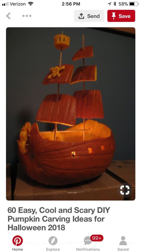 Boat Pirate Pumpkin Carving, Cool Pumpkins, Pumpkin Pirate, Halloween Pumpkin Carving Ideas, Diy Pumpkin Carving, Pirate Pumpkin, Couples Halloween Costumes, Decorative Pumpkin, Halloween Pumpkin Carving