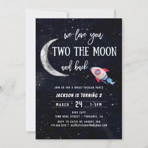 $3.08 | Two The Moon 2nd Birthday Party #moon invitation, to the moon and back, moon theme, moon and stars, two the moon, moon birthday, space birthday, galaxy birthday, 2nd birthday, second birthday Two The Moon And Back, Boy 2nd Birthday, Space Dinosaur, Galaxy Birthday, Moon Birthday, Two The Moon, 2nd Birthday Boys, Photo Graduation Announcement, Moon Party