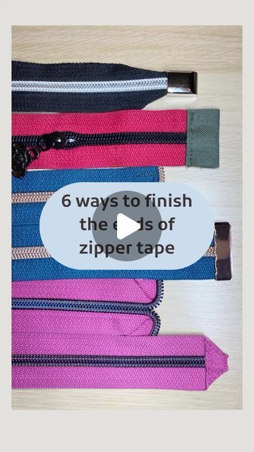 Serial Bagmakers (Anne) on Instagram: "• Tutorial zipper ends • Need ideas on how to finish the zipper tape you bought? Here are 6 ways to finish the ends of your zipper tape. 1) Use a metal end piece. Fold your zipper tape under towards the coil to create a pointed end, then just slide over the metal end and secure with a screw. There are also metal end piece in the width of the zipper tape if that’s your preferred look. 2) Use fabric zipper tabs. Fold a piece of fabric over twice, slide on the end and sew across. Make sure your zipper tape is cut to the right length and your zipper pull is attached before sewing. 3) Fold the zipper tape in a straight corner to end. Then sew with a few stitches to secure. Ideal when using zippers in a recessed zipper closure. 4) Use a strap end t Recessed Zipper, 45 Degree Angle, Point Cut, Slide On, Zipper Pulls, Sewing Techniques, Sewing Hacks, Sewing Tutorials, Sewing Projects