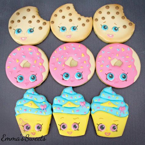 Shopkins Cookies, Sugarbelle Cookies, Shopkins Cake, Shopkins Birthday Party, Decorative Cookies, French Cake, Shopkins Birthday, Shopkins Party, Cookie Bouquet