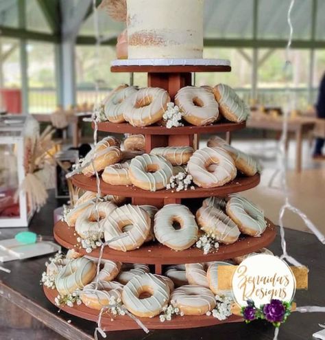 Cupcake Tower Birthday, Birthday Stand, Tiered Dessert Stand, Cupcake Table, Cupcake Tower Wedding, Donut Tower, Donut Display, Wedding Stand, Donut Stand