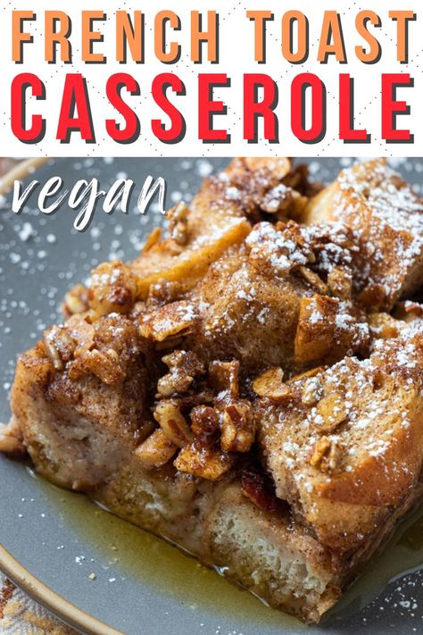 Vegan French Toast Casserole, Cream Cheese French Toast Casserole, Cream Cheese French Toast, Cheese French Toast, French Toast Casserole Recipe, French Toast Bake Overnight, Stuffed French Toast Cream Cheese, Vegan French Toast, Baked French Toast