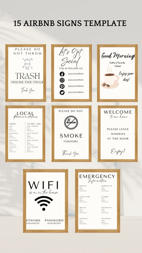 Airbnb Signage Hotel Rules For Guests, Airbnb Decor Room Ideas Bedroom, Air Bnb Design, Vintage Airbnb, Small Airbnb Ideas, Airbnb Signage, Information Signage, Cavite Philippines, Airbnb Checklist