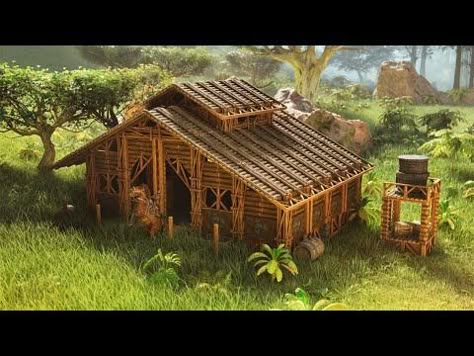 ARK: Survival Ascended | Equus Stables with Water Tower | Build Tutorial - YouTube Ark Survival Ascended Builds, Ark Ascended Build, Ark Ascended Base Ideas, Ark Ascended Base, Ark Survival Ascended, Ark Survival Evolved House, Ark House Ideas, Ark Survival Evolved Tips, Survival Builds