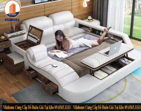 Luxury King Bed, Tatami Bed, Wedding Bed, Bed Double, Smart Bed, Bed Modern, Soft Bed, Trendy Living Rooms, Bed Furniture Design