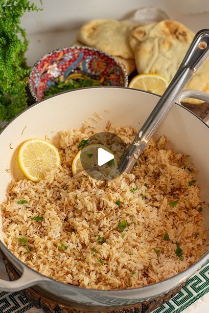 Dimitra's Dishes on Instagram: "🌟 New Recipe Alert! 🌟. Comment “RICE” to get this recipe in your dms 😊

Check out my latest video on how to make Mediterranean Rice Pilaf! This dish is a flavorful and easy addition to any meal, perfectly cooked rice with a hint of refreshing lemon juice that will transport you straight to the Mediterranean. 🍚✨

Watch the full video and let me know what you think. Happy cooking! 😊

Get the recipe here: https://www.dimitrasdishes.com/mediterranean-rice-pilaf-with-vermicelli/" How To Make Rice Pilaf, Pilaf Rice Recipe, Oven Rice Pilaf, Lemon Rice Pilaf Recipe, Rice Pilaf With Vermicelli, Rice Pilaf Recipe Vegetable, Citrus Rice Pilaf, Rice Pilaf Recipe, Mediterranean Chicken