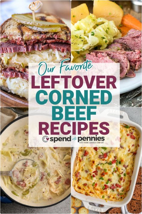 Leftover Corned Beef Recipes, Corned Beef Soup, Corned Beef Leftovers, Pork Dinners, Slow Cooker Corned Beef, Corn Beef, Leftover Ham Recipes, Thyme Recipes, Corned Beef Recipes