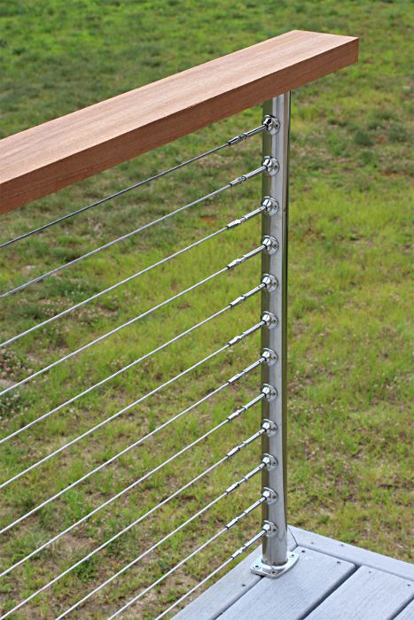 Deck Railing Photo Gallery - Stainless Steel Cable Railing with Wooden Handrail Reling Design, Cable Stair Railing, Wooden Handrail, Cable Railing Deck, Stainless Steel Cable Railing, Deck Railing Design, Balcony Railing Design, Wood Railing, Stainless Steel Railing