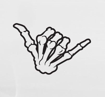 Hand Skeleton, Shaka Sign, Surf Tattoo, Hawaii Tattoos, Skeleton Tattoos, Small Tattoos For Guys, Art Diary, Hand Drawn Illustration, Hang Loose