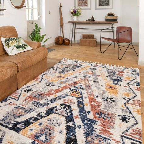 Zoom Modern Moroccan Decor Living Room, Moroccan Dining Table, Moroccan Dining Room, Moroccan Dining, Moroccan Rug Living Room, Blue Terracotta, Modern Playroom, Hall Runner Rugs, Flat Decor