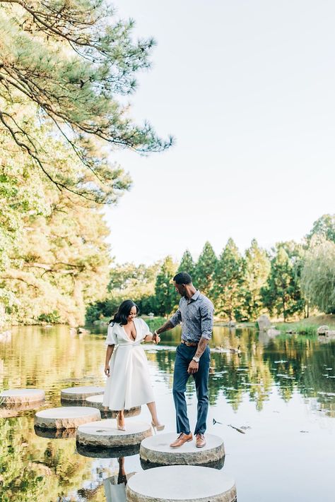 Maymont Engagement Portraits | Richmond VA | Bridget & Precious | Black Tie Attire, Elegant Casual Dress, Japanese Gardens, Engagement Pics, Engagement Poses, Engagement Portraits, Richmond Va, Our Wedding Day, Japanese Garden