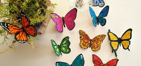 Butterfly Wall Art Diy, Diy Butterfly Decorations, How To Make Butterfly, About Butterfly, Butterfly Room, Diy Butterfly, Butterfly Wall Decor, Paper Butterfly, Butterfly Pictures