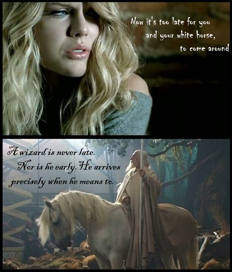 A wizard is never late.   I thought of a funny joke a so I made this ! A Wizard Is Never Late, Laugh A Lot, Gandalf, Funny Funny, White Horse, Tolkien, The Hobbit, Funny Photos, Wizard