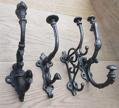 LARGE ANTIQUE CAST IRON COAT HOOKS OLD VINTAGE STYLE HAT HANGING HOOKS PEGS Rustic Coat Hooks, Diy Hat Rack, Cast Iron Coat Hooks, Vintage Coat Hooks, Coat Rack Hooks, Cast Iron Hooks, Vintage Style Hat, Vintage Hooks, Hat Hooks