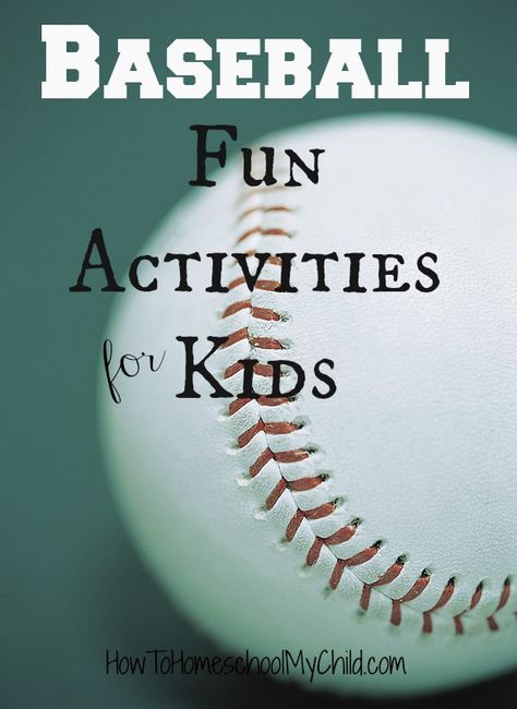 Baseball fun activities for kids from HowToHomeschoolMyChild.com Baseball Activities Elementary, Preschool Baseball Activities, Baseball Games For Party, Baseball Themed Games, Baseball Games For Kids, Free Unit Study, Baseball Activities, How To Homeschool, Preschool Planning