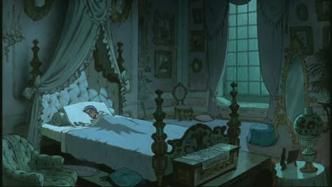 Concept Art Disney, Nostalgia Childhood, Old Disney Movies, Bedroom Illustration, Disney Bedrooms, The Aristocats, Disney Background, Disney Concept Art, 다크 판타지